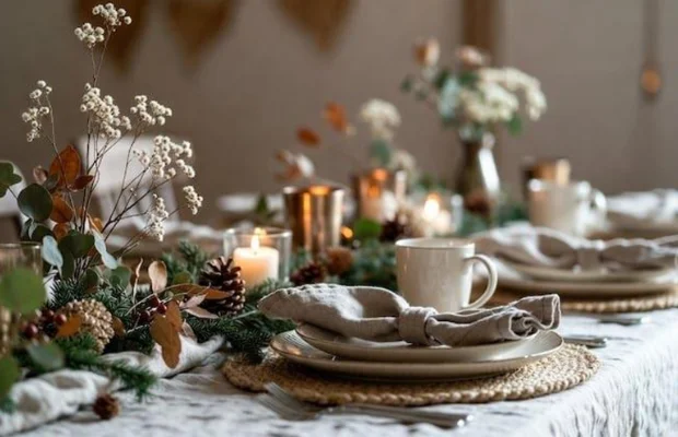Ejemplo mesa navideña para 2025